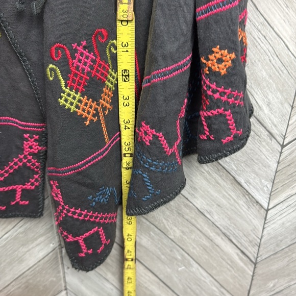 Grey Biya Johnny Was Longsleeved Embroidered Cardigan L - Picture 9 of 10